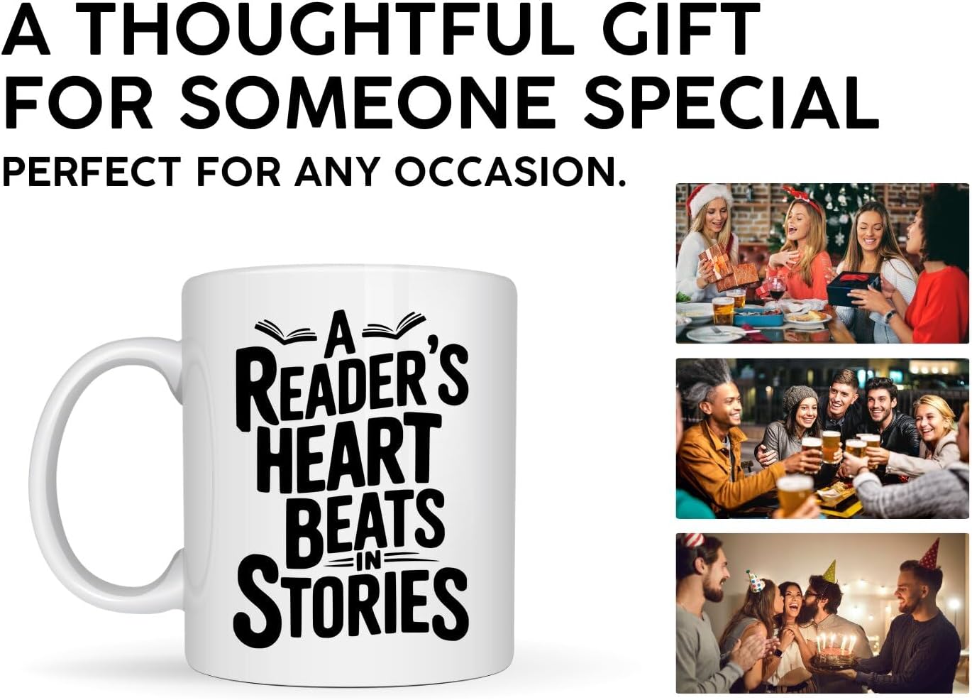 Reader Coffee Mug 11oz White -Reader A - Gift for Reader Book Lover Funny Reading Readers Writers Women Bookish Club