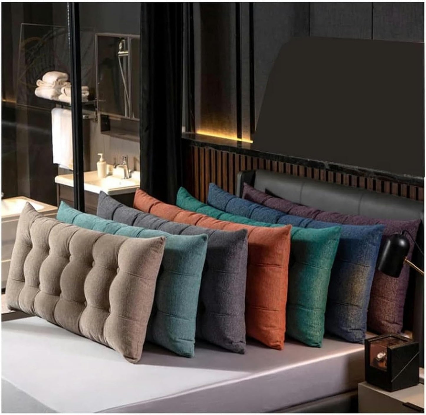 Bedside Cushion Headboard Backrest Reading Cushy Bed Wedge Pillow Bedside Cushion Bolster Backrest Positioning Support Pillow for Sofa Bed headboard Cushion Wall Pillow-1