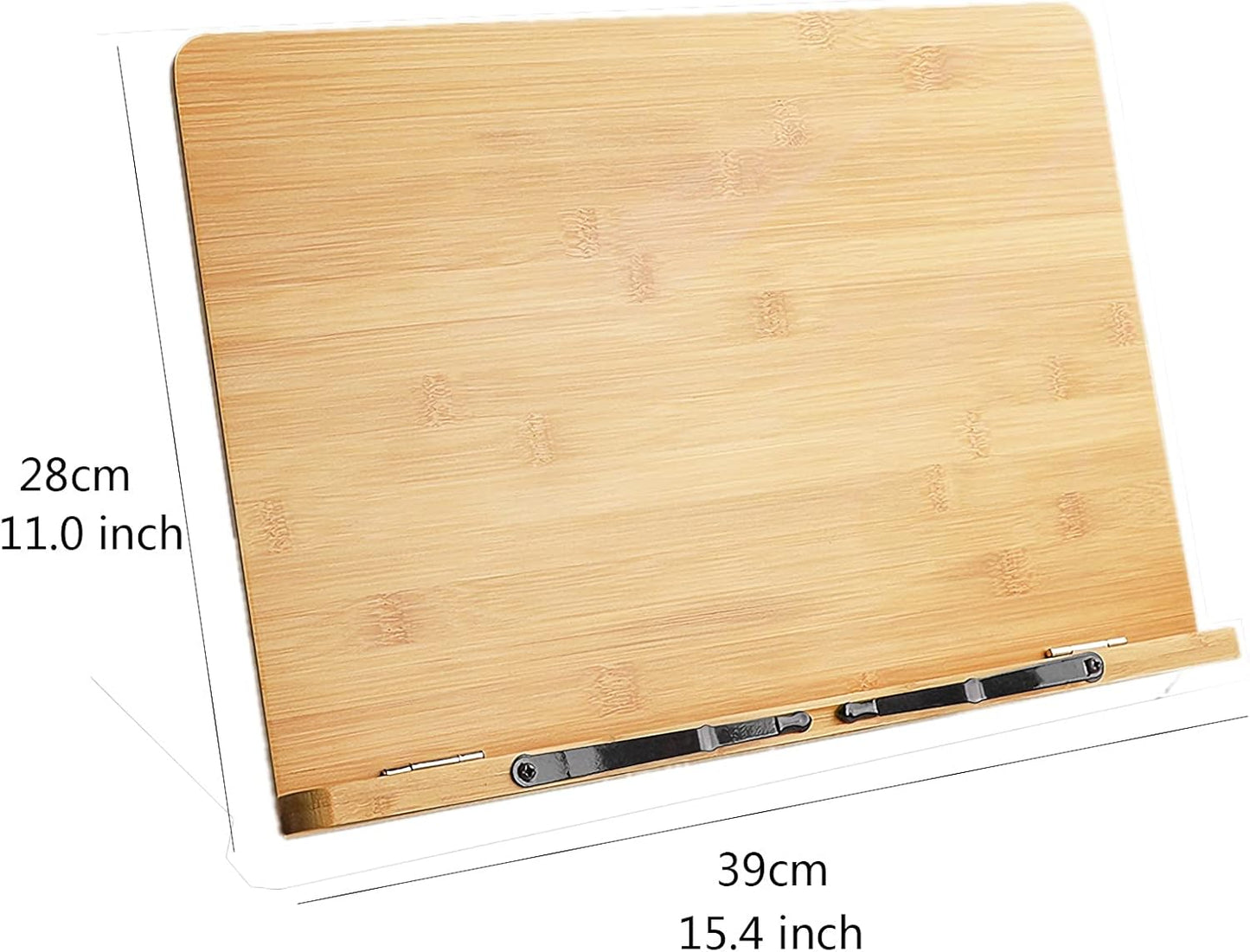 Book Stand Cookbook Stand Holder for Cooking Adjustable Bookstand with Page Clip Tablet Smartphone Recipe Textbook for Display Reading (Size : L) ()