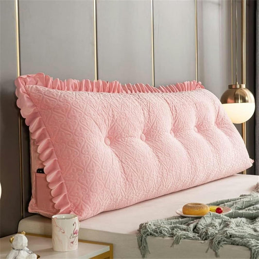 Large Reading Wedge Pillow, Twin Full Queen King Daybed Bed Bunk Bed Bolster Cushion Headboard Pillow Bed Rest Cushion Bed Rest Pillows(Blue,80 * 20 * 50cm)