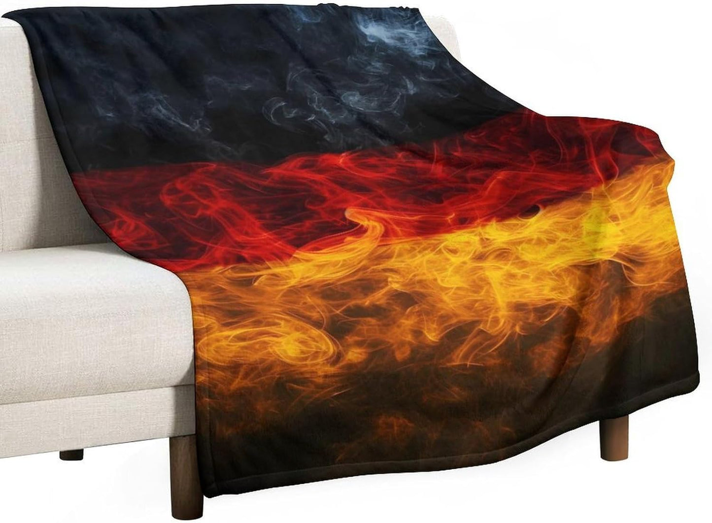 Germany Flag Throw Blanket for Couch Bed Plush Cozy Fuzzy Flannel Blanket for All Season 40"x50"
