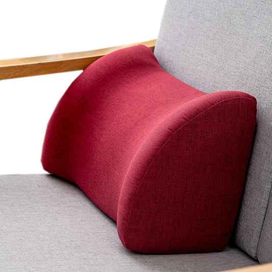 Sofa Backrest Pillow BedHead Rest Reading Pillow Sofa Waist Cushion Ergonomic Lumbar Pillow Sponge Neck Support Pillows (Red, 50×28×19cm/19.7"×11.02"×7.48")