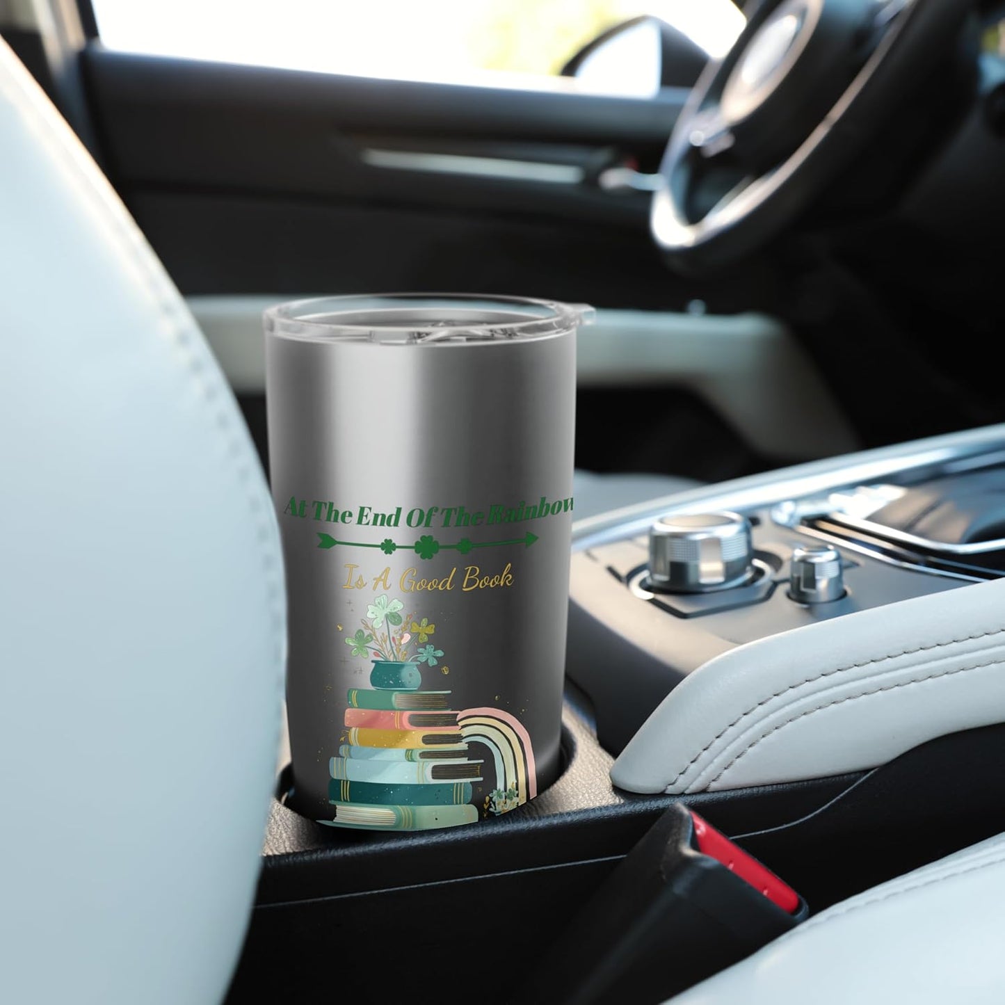 At End Of Rainbow Good Book St Patricks Day Reader Stainless Steel Insulated Tumbler