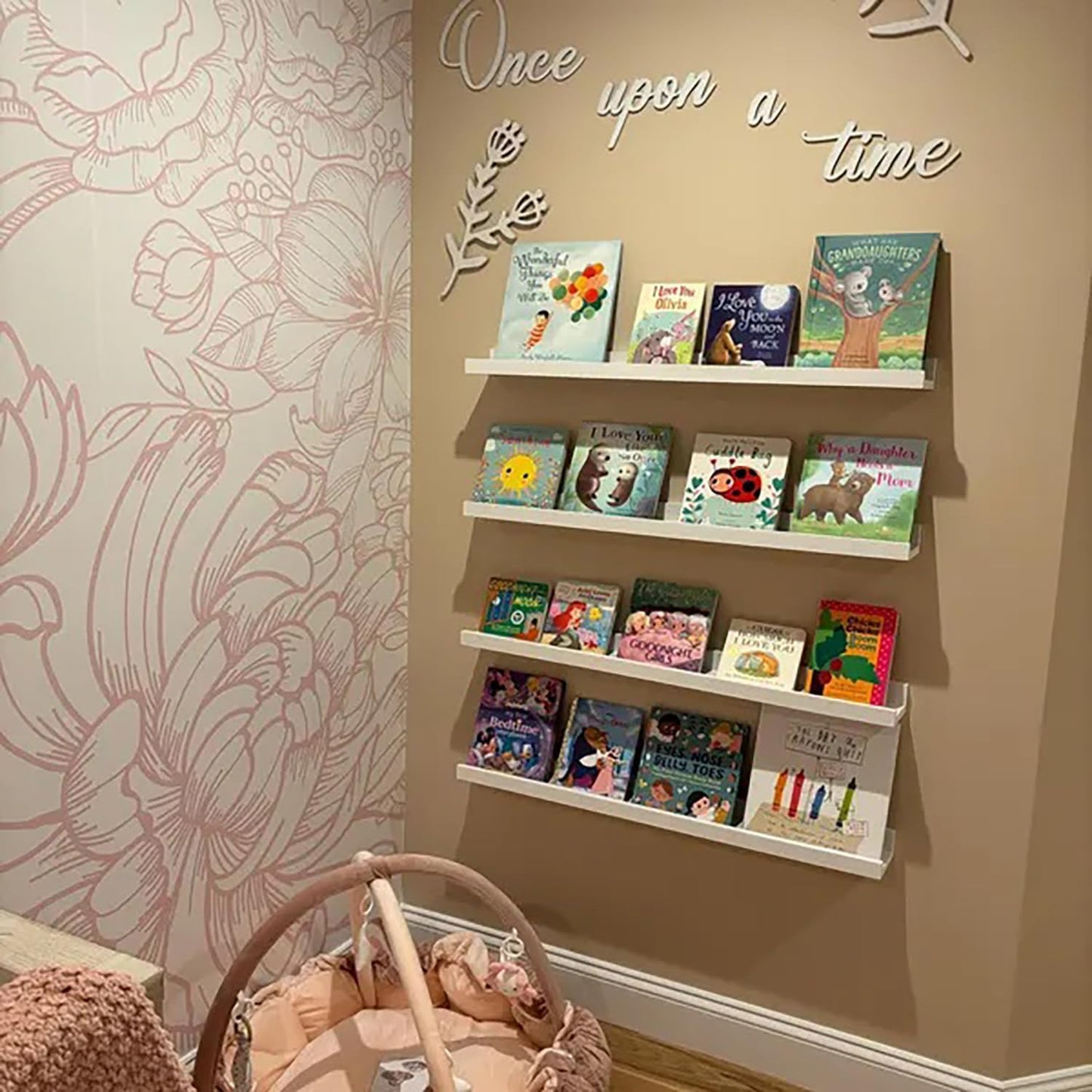 Once upon a time sign,Reading Corner Sign - Kids Bedroom Wording Sign for Reading Corner Kids Room Family Bookshelf Home Décor Birthday Present DIY Decoration
