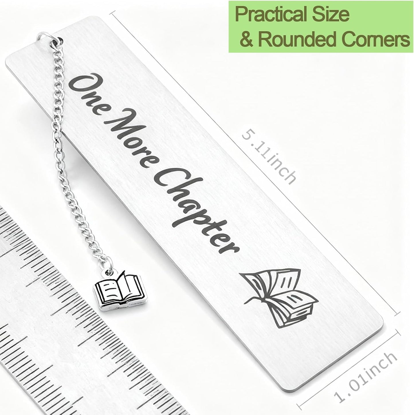 Metal Bookmark for Women & Men, Laser-Engraved Book Markers, Funny Reading Accessories & Book Lover Gift, Thoughtful Birthday, Retirement, Best Friend Gifts
