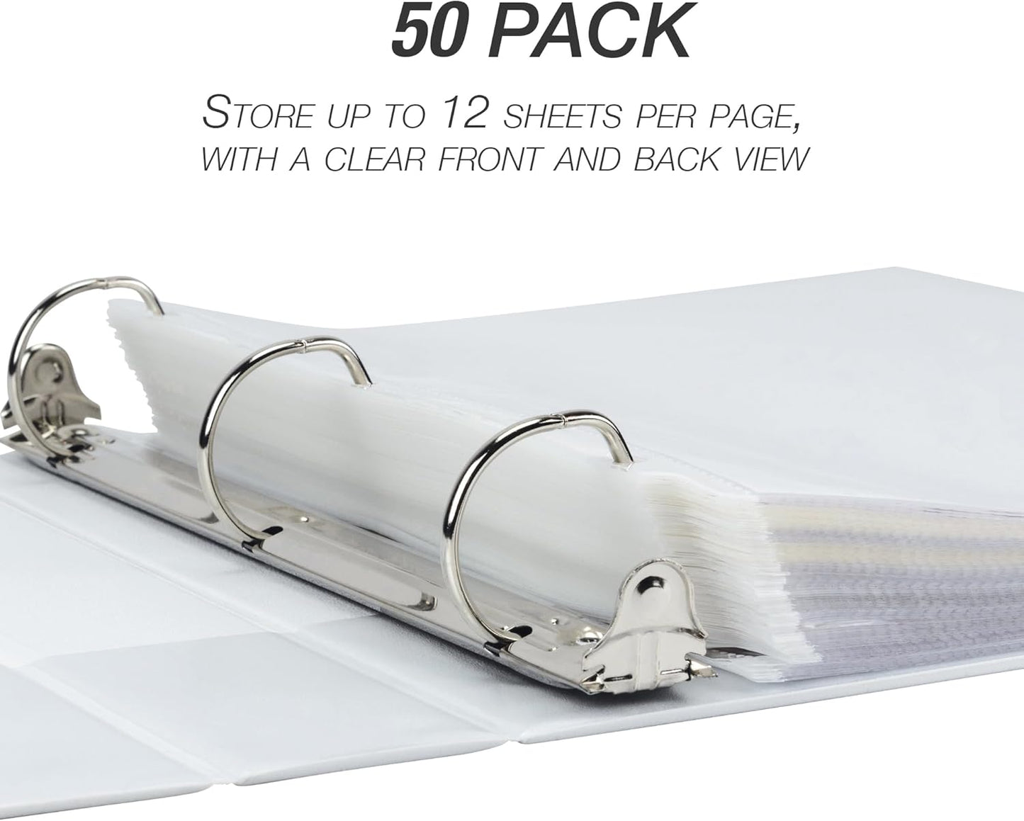 Samsill Heavy Duty Sheet Protectors for 3 Ring Binders, 8.5 x 11 Clear Page Protectors, Plastic Sleeves & Report Covers, Acid Free Archival Safe Document Protectors
