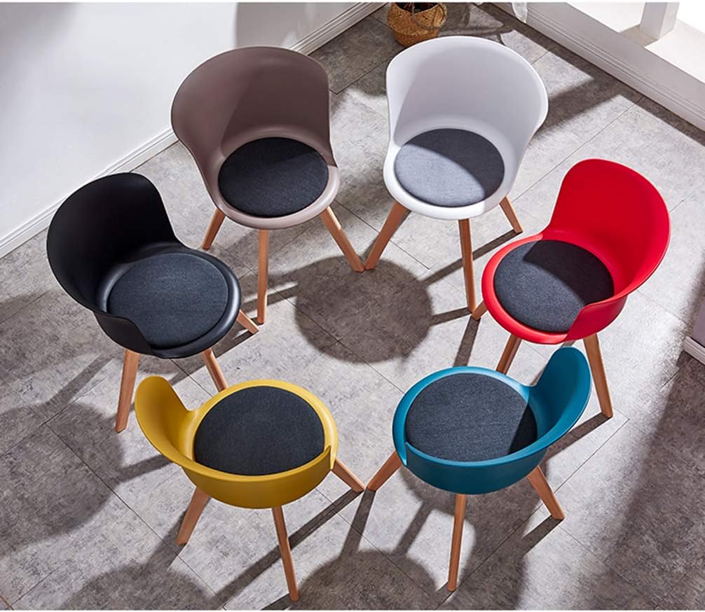 RXBFD Comfortable Chair Modern Dining Chair with Solid Wood Legs and Cushion,Ergonomically Designed Comfort Curve,for Living Room/Cafe/Lounge/Study Room/Dining Room/Pub Leisure Chair
