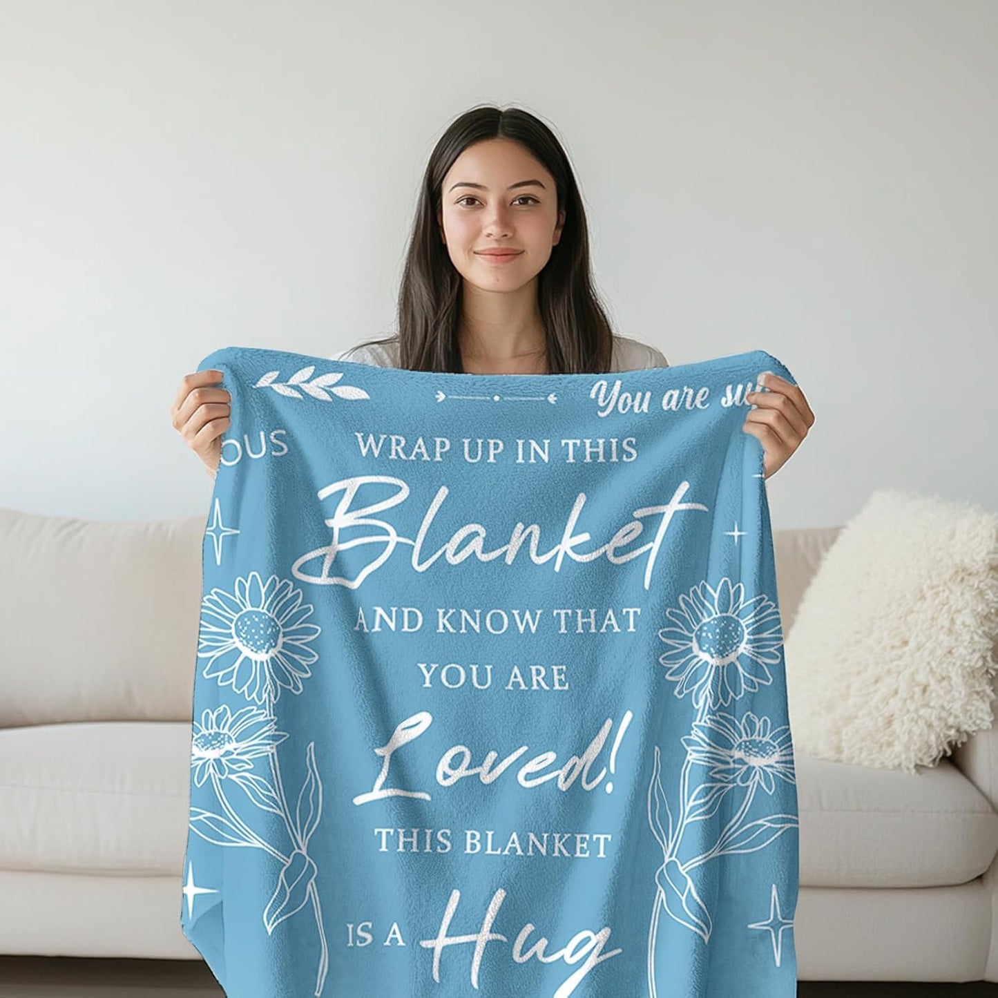 Get Well Gifts for Women, Wearable Hug Healing Blanket, Inspirational Thinking of You Gifts for Christmas Birthday, Warm Recovery Blanket for Women, Feel Better Gift After Surgery