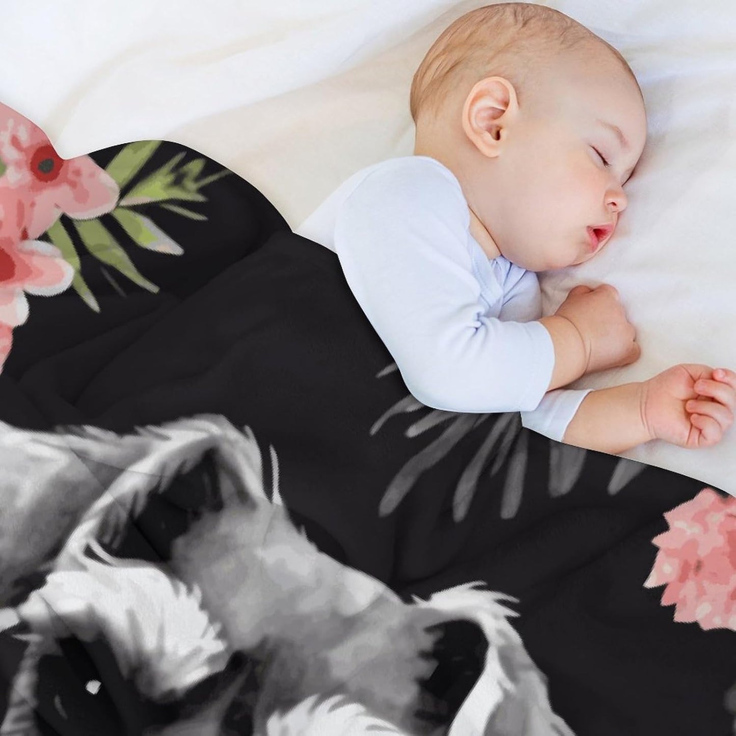 Schnauzer Blanket Super Soft Lightweight Throw Blanket Cute Cozy Warm Bed Blanket Decorative Fuzzy Blanket All-Season Home Decor Gift for Sofa Couch Living Room 60"*80"（150 * 200cm）