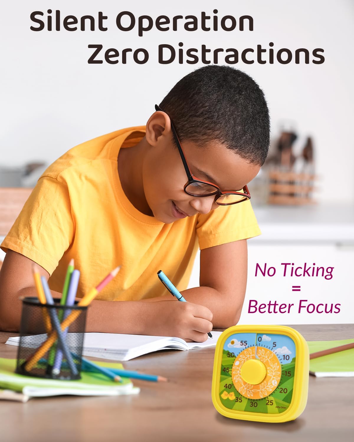 Visual Timer for Kids - The Perfect Kids Visual Aid for Classroom, Home & Desk Use - Great for Study, Productivity, Pomodoro, Toddlers Shower & Potty Training Timer 60 Minute Countdown Timer (Chick)