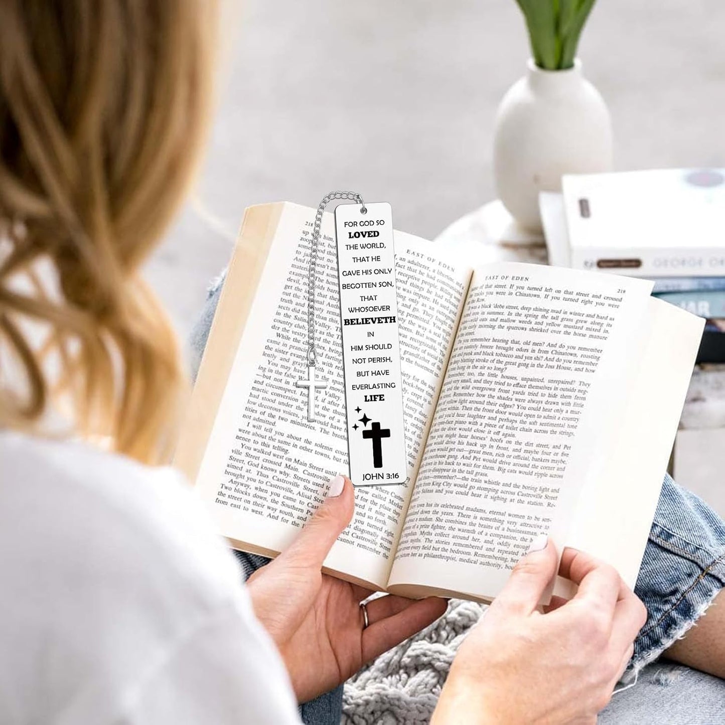 Easter Basket Stuffers Metal Bookmark Christian Gifts for Women Men Book Lovers Inspirational Religious Faith Gifts Book Marks for Reading Bible Accessoires Christmas Birthday Baptism Gift