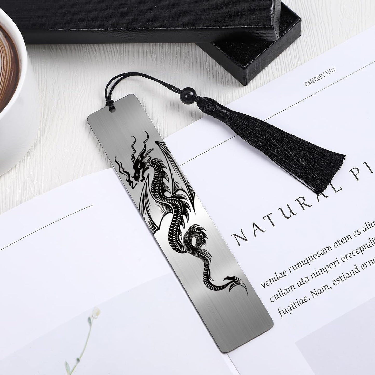 Dragon Bookmarks for Men - Fantasy Metal Bookmark Book Accessories School Office Supplies Gifts for Bookish Book Lover Women Teacher Book Page Marker for Students Birthday Christmas Gift
