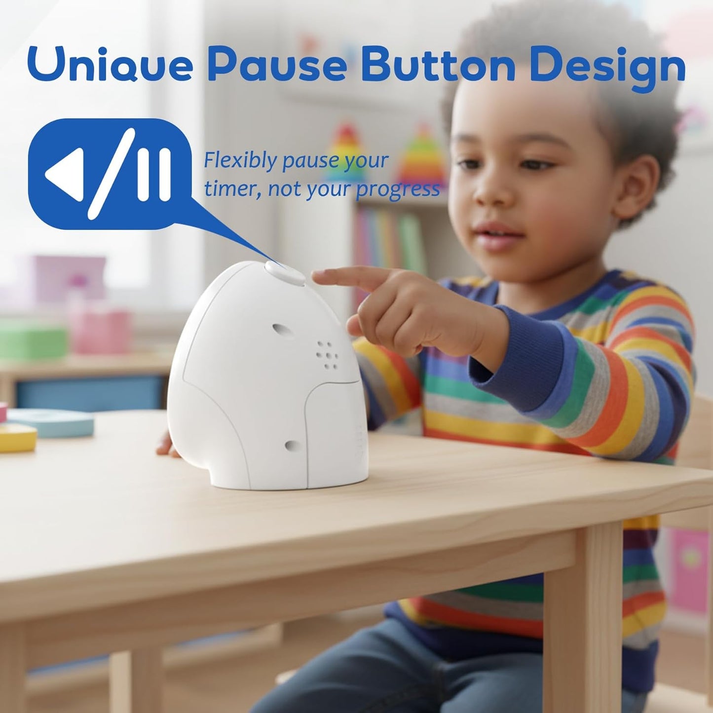 BellMan Visual Timer with Pause Button, 60 Minute Countdown Rainbow Timer for Kids and Adults with Silent Operation, Study and Meetings Time Management Tool, Design for Home, Office and Gift, Rocket