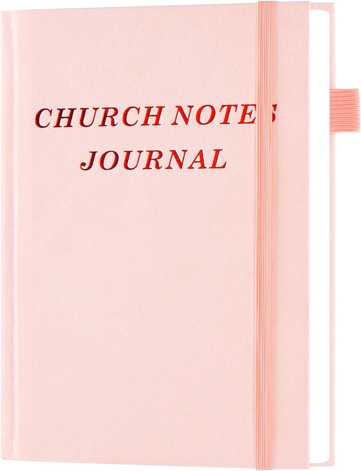 JUBTIC Church Notes Journal & Sermon Notes Notebook - Guided Christian Notebook for Note Taking, Sermon/Scripture Verses/Bible/Application, Christian Gifts for Men & Women(Pink)
