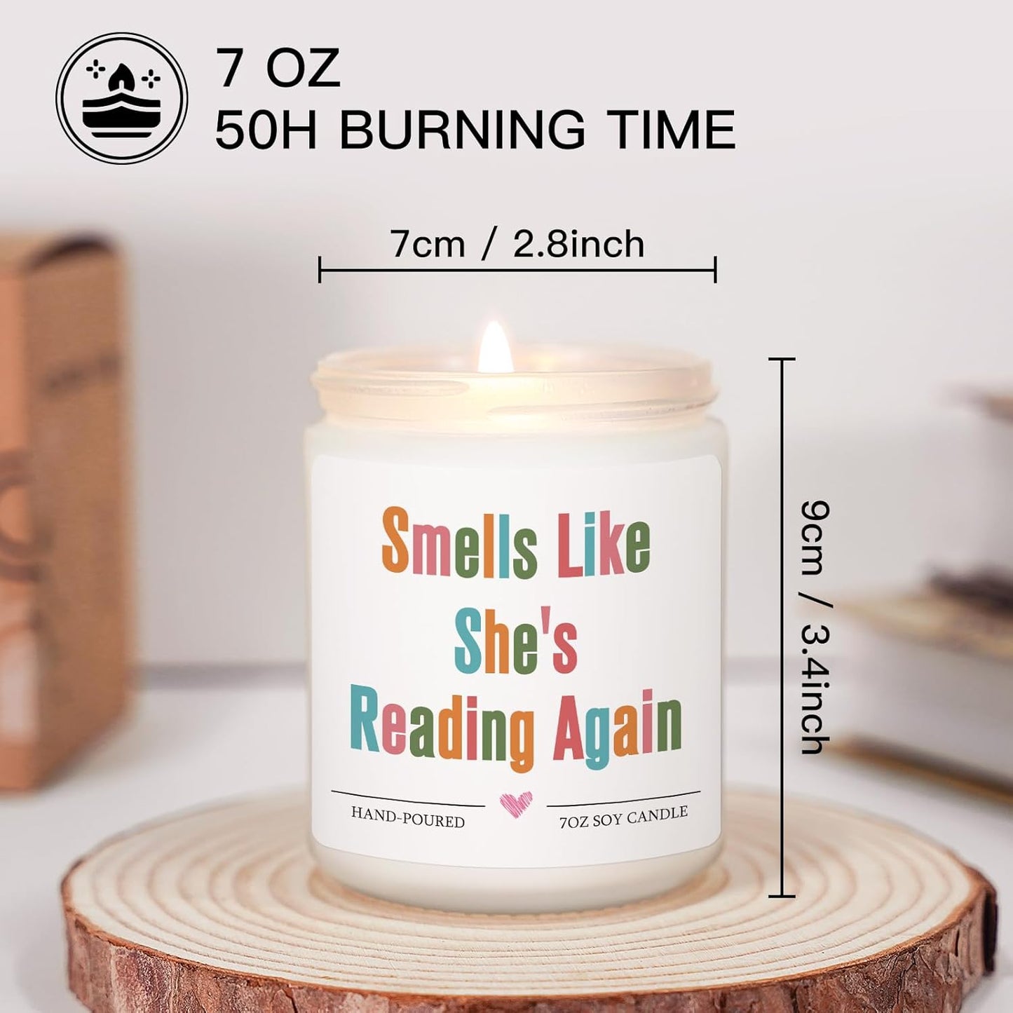 Funny Gifts for Book Lovers Women, Readers Gifts, Bookish Present, Reading Candle, Funny Birthday Book Day Gift for Bookworm, Librarian, Books Lover