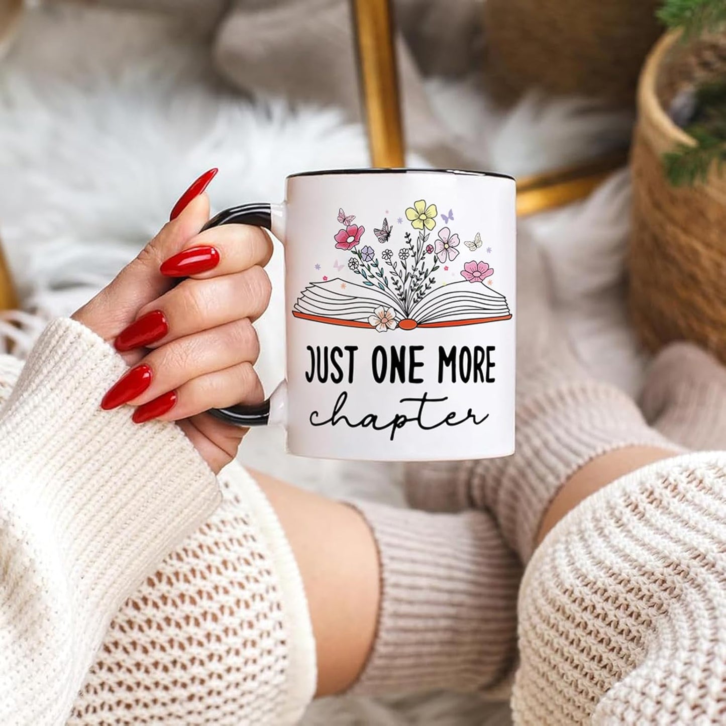 Book Lovers 11Oz Coffee Mug - Just One More Chapter, Gifts for Readers & Librarians