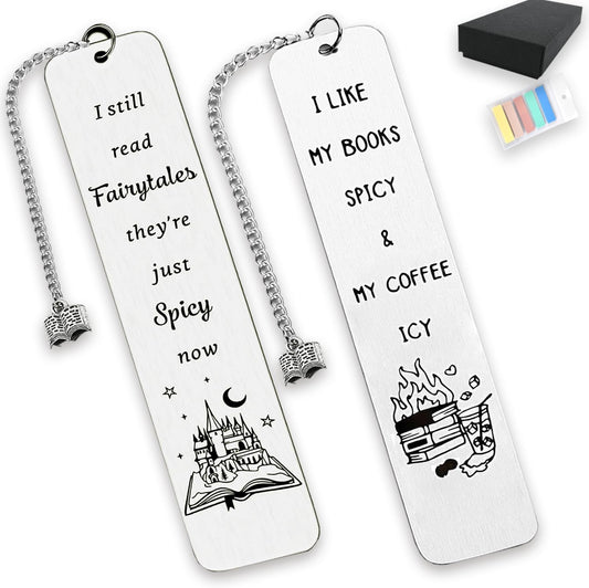 Book Marks for Reading Woman Fun Bookmarks Gifts with Book Page Marker Book Accessories for Reading Lovers Man Coffee Bookmark Spicy Cool Book Mark Birthday Christmas Thanksgiving Back to School Gift