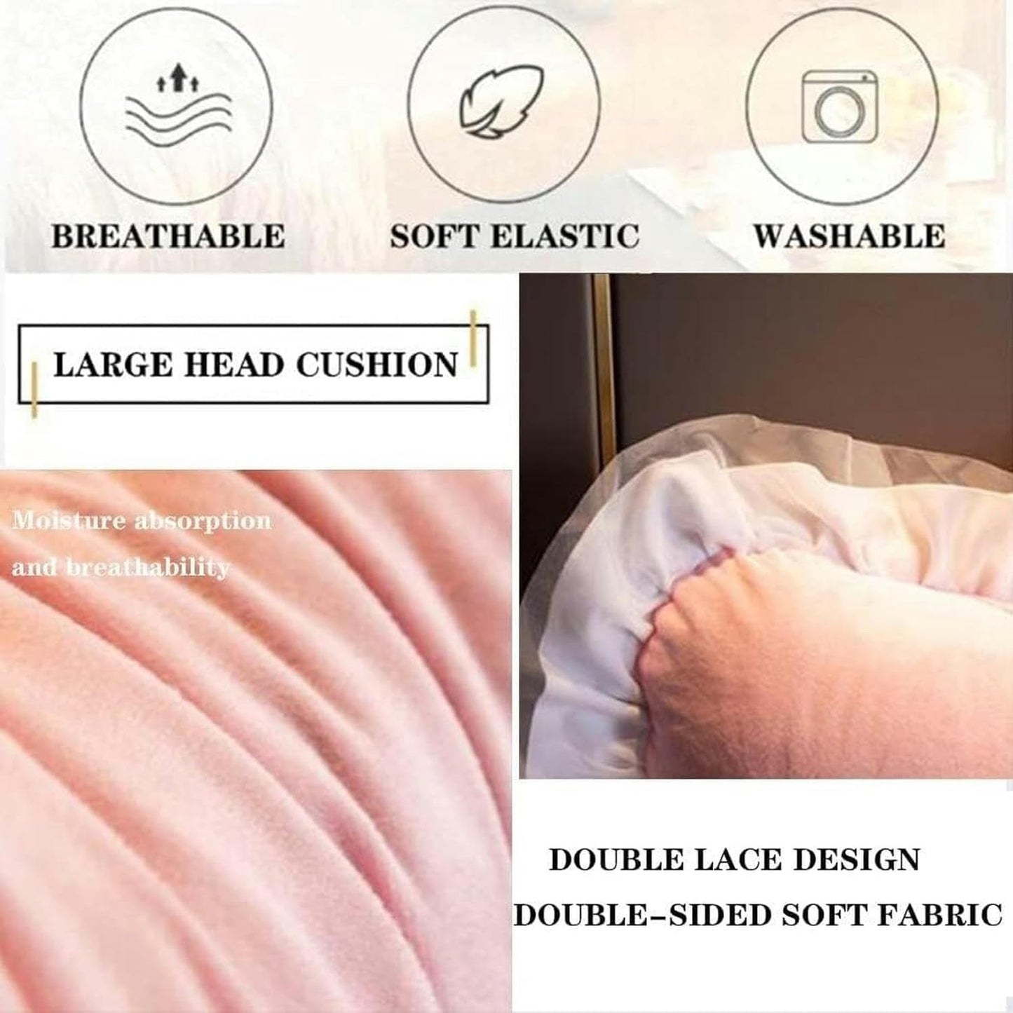 Double-Sided Velvet Pillow, Pregnancy Headboard Cushion Lumbar Pillows Detachable Support Cushion Wedge Reading Pillow Bed Rest Pillows(Pink,120cm)