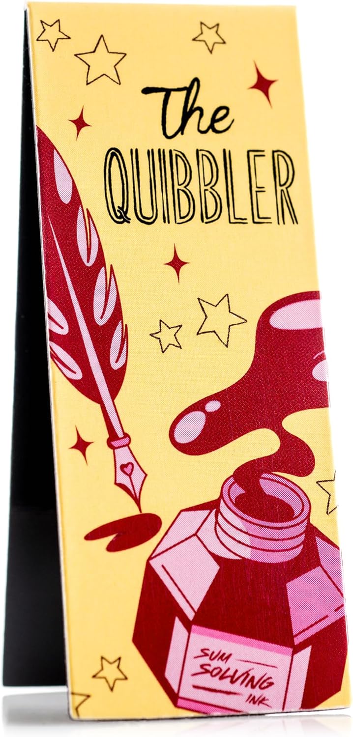 Conquest Journals Harry Potter The Quibbler Magnetic Bookmarks, Set of 4 Page Clips, Sturdy Cardstock Book Markers with Strong Magnets, 1'' x 2.5'', Officially Licensed
