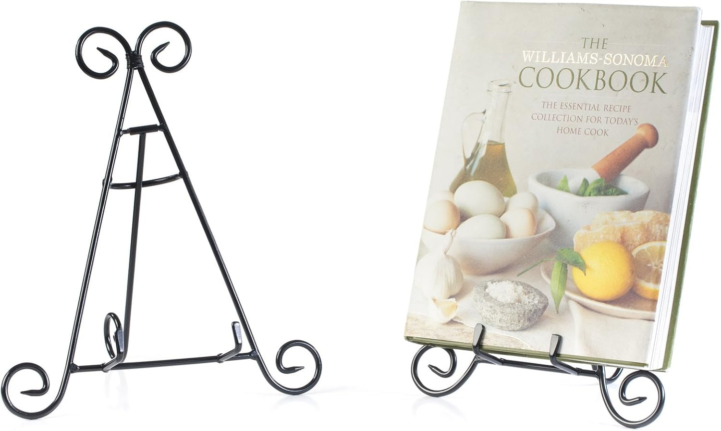 HUJI Sturdy Iron Display Stand Holder for Home Kitchen Decoration Platters, Pictures, Frames and Books. (1, 9")
