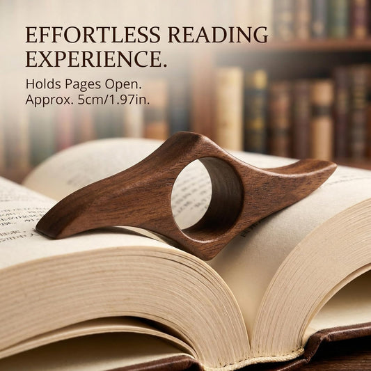 1 Pc Wooden Page Holder, Thumb Page Holder, Reading Accessories, Book Clip for Hands-Free Use, Ideal for Book Lovers & Daily Reading(Medium)