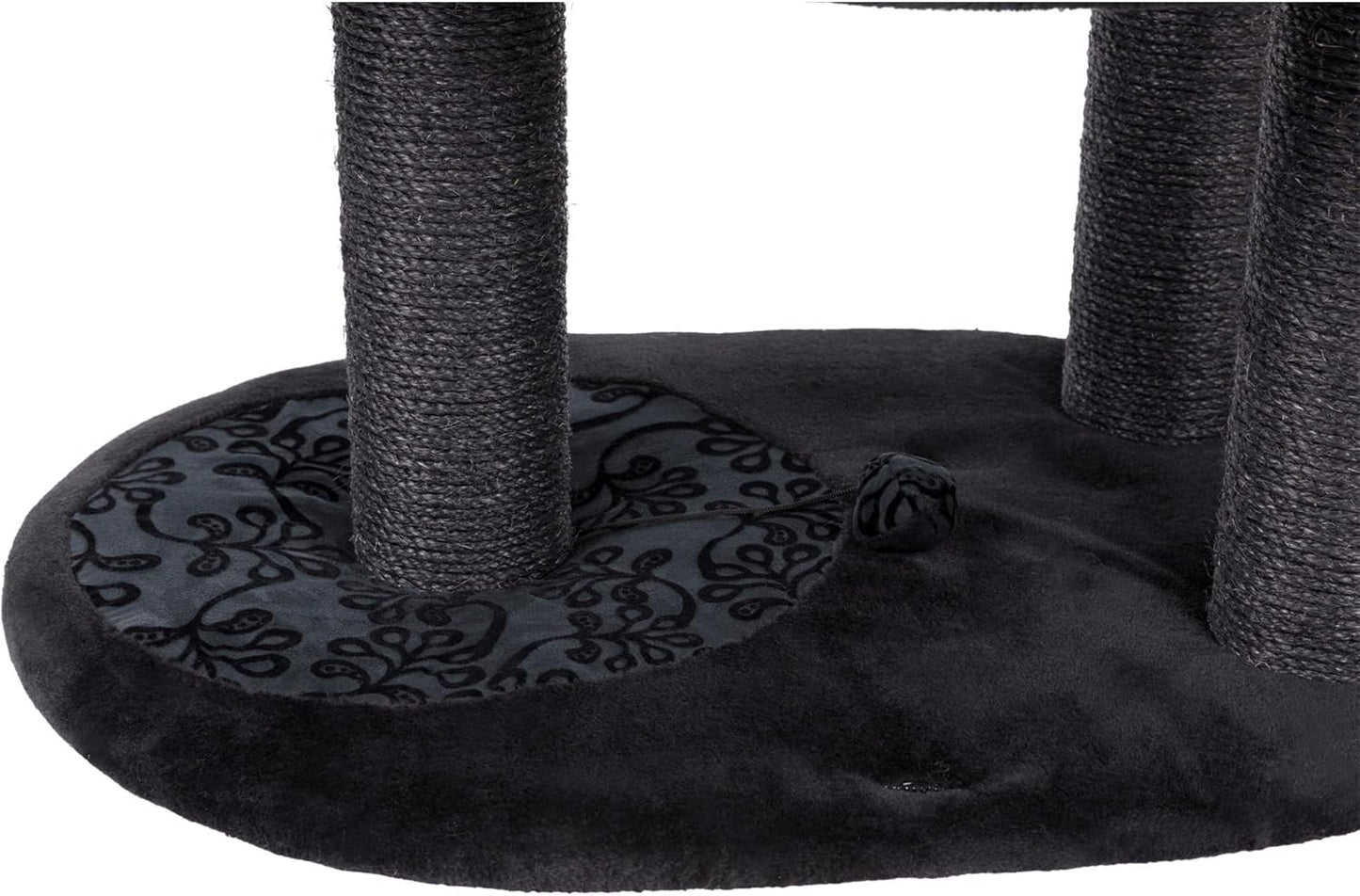 TRIXIE Filippo 50-in Cat Tower, Sisal Scratching Posts, Cat Tree with Hammock, Platforms, Bed, Dangling Cat Toys, Black