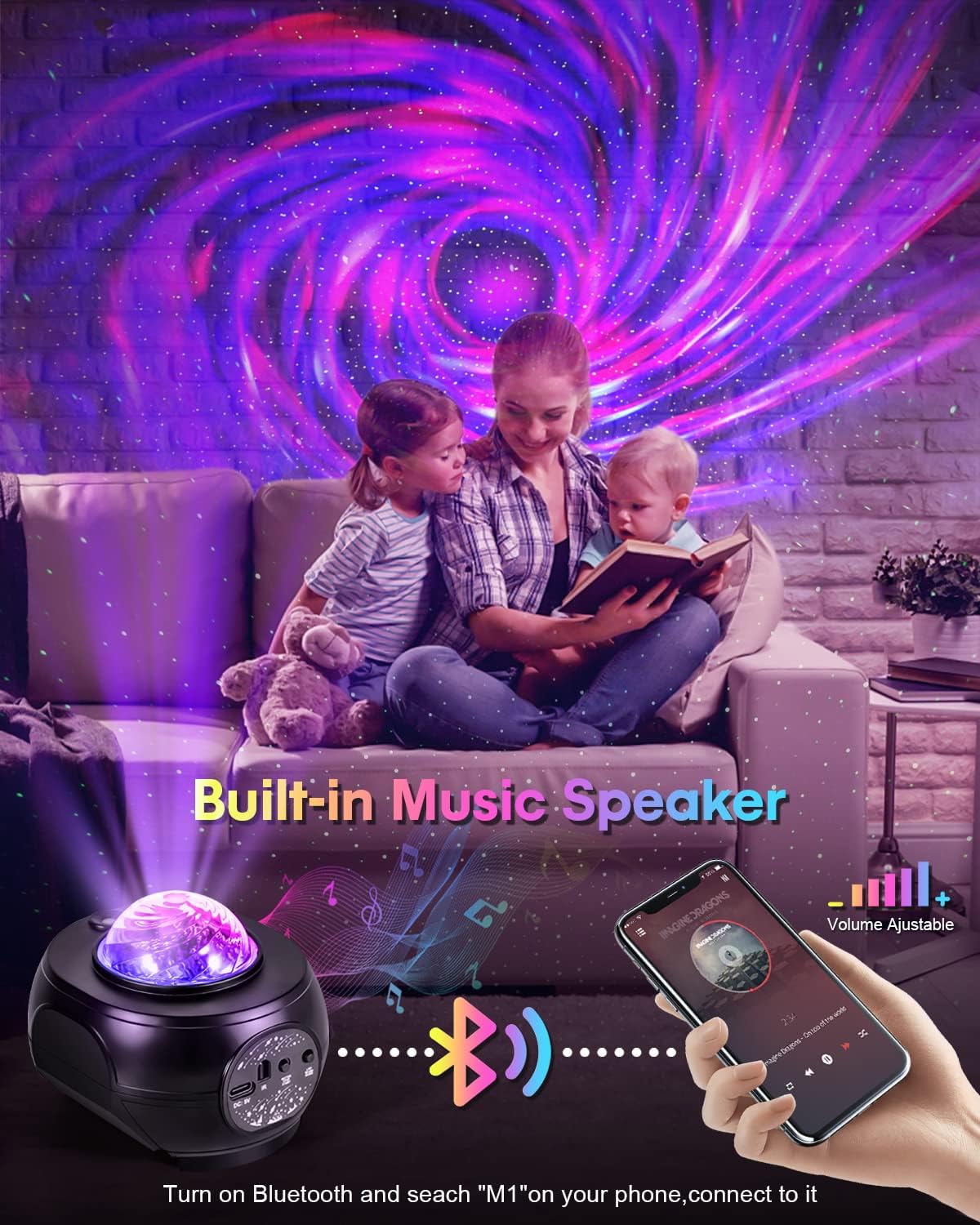 Star Projector Galaxy Light, Galaxy Projector for Bedroom with APP Remote Control, Timer - Night Light Projector for Kid Adult Aurora Light Projector Decorations Wedding Club Decor