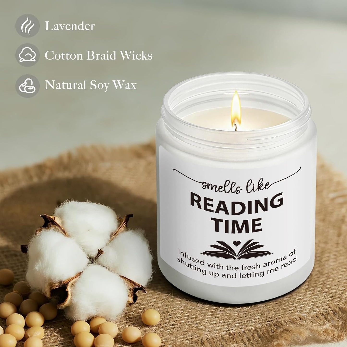 Scented Candle Gifts for Book Lovers, Smells Like Reading Time, Bookish Bookworm Gift for Women Men, Christmas Reading Day Candles Gift for Book Lovers Librarian, Reader, Author41