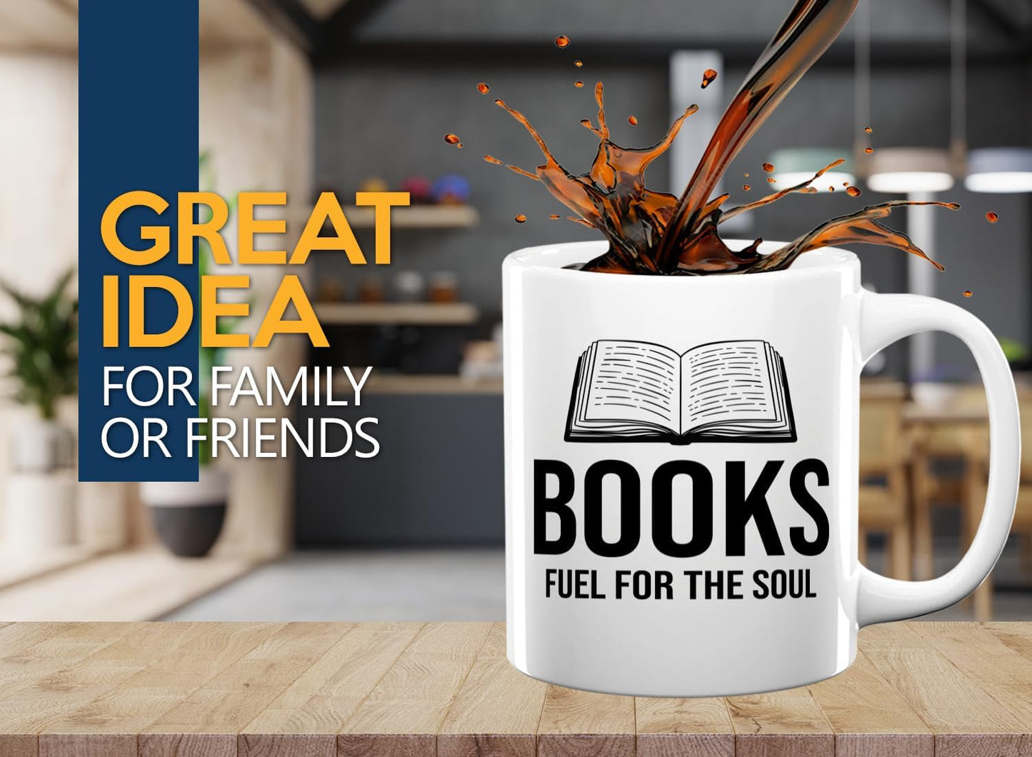 Book Lover Coffee Mug 11oz White -Books Fuel for - Bookworm Literature Library Book Lover Reader Booked Editor Intellectual Studious