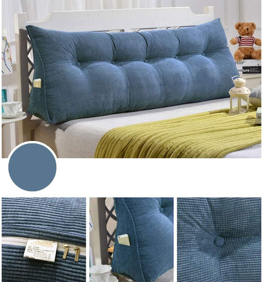 LQ Headboard Bedside Cushion Back Reading Backrest Cushion Sofa Soft Double Bed Waist Pad Pillow (Color : I Size : 135cm-4 Buckle)