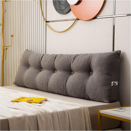 Wedge Pillow Headboard Triangle Back Support Reading Pillow, Back Support Back Positioning Cushion, Daybed Support Pillows for Sitting Up, Reading Or Working,D,200cm