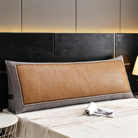 Triangular Headboard Pillow, Soft Triangle Cushion Reading Pillow Large Bolster Backrest Positioning Support Wedge Pillow, for Daybed Bed with Removable Cover