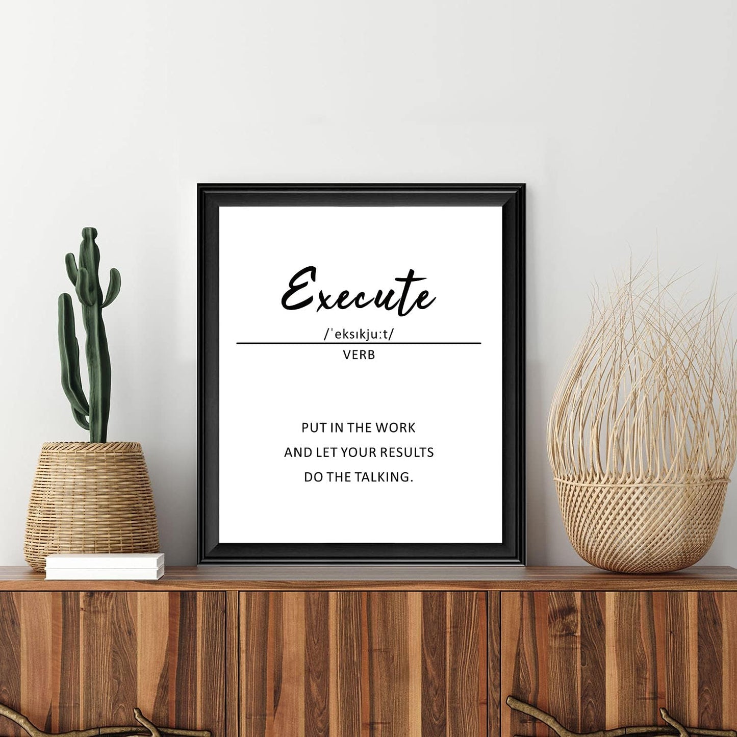 Outus 9 Pcs Motivational Posters Wall Art Decor Inspirational Sayings Quotes Phrases for Office Classroom Home Decor Positive Prints for Teens Adults Living Room Bedroom,Unframed, 8 x 10 Inch (White)