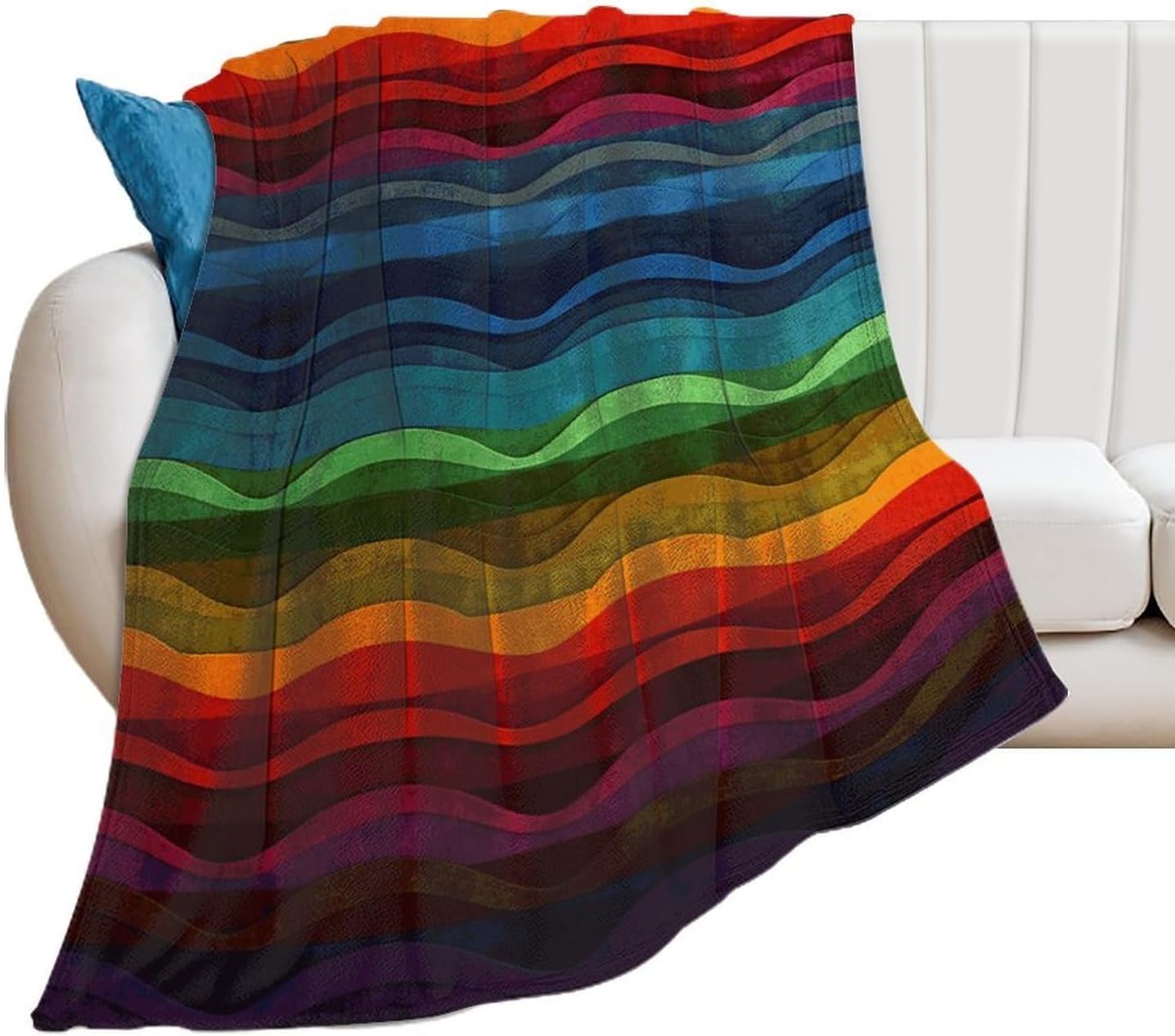 Rainbow Blanket Super Soft Lightweight Throw Blanket Cute Cozy Warm Bed Blanket Decorative Fuzzy Blanket All-Season Home Decor Gift for Sofa Couch Living Room 60"*80"（150 * 200cm）