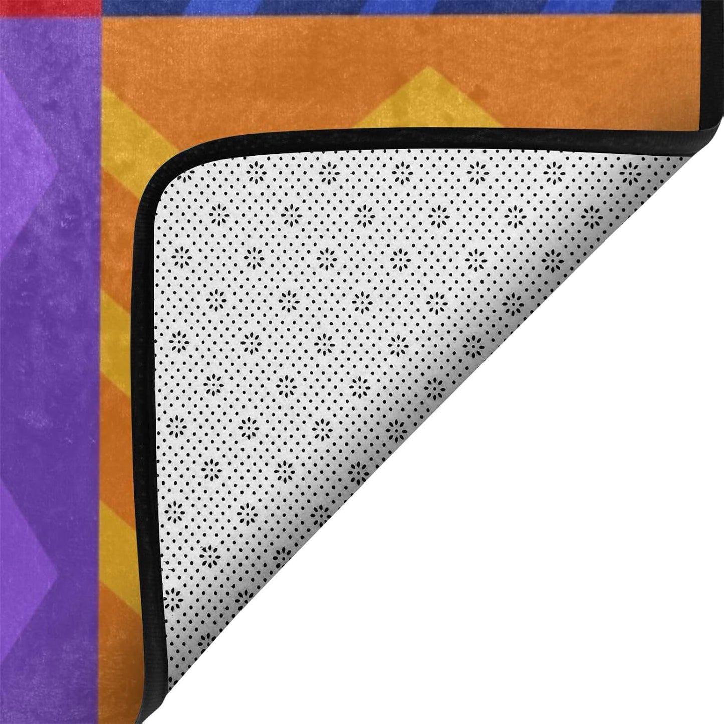 Kids Playmat Rug, Soft Classroom Seating Area Rugs - 5x7 Ft Nursery Carpet with Rubber Backing, Colorful Checkered Rug Suitable for Preschool, Artroom, Library and Reading Area, Multicolor