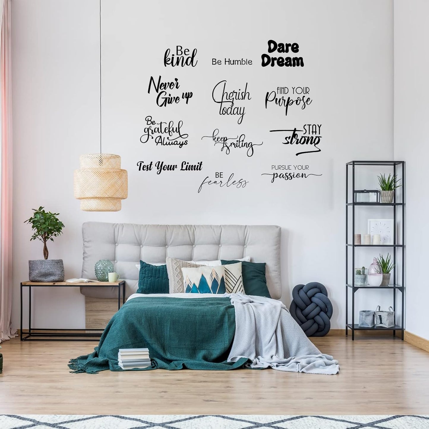 Fumete 12 Pcs Inspirational Quotes Wall Decals Peel and Stick Vinyl Mirror Stickers Motivational Saying Decals Positive Stickers for Bedroom Classroom Bathroom Office Teen Dorm Art Decor