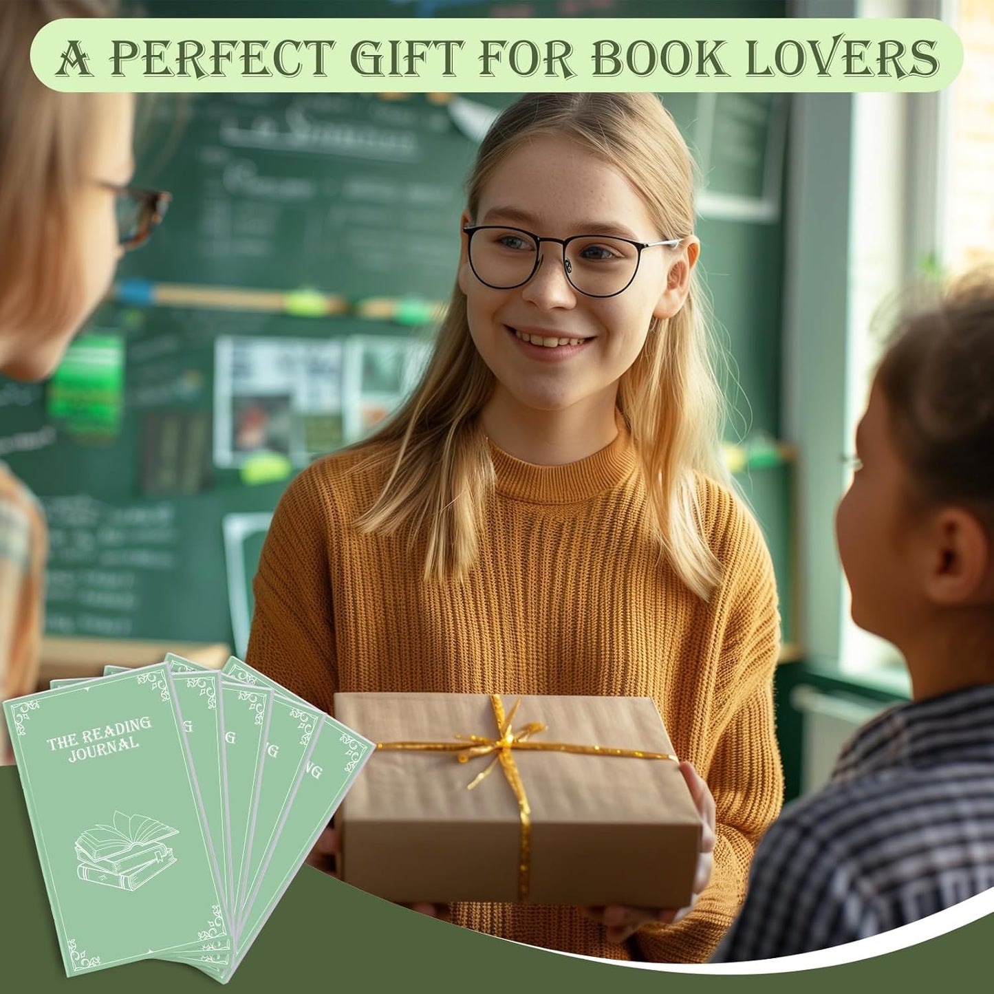 6 Pack Reading Journal for Book Lovers 18 Books Reviews Per Pack Reading Log Tracker with Review Pages Mini Book Journal 3.5" x 6" Bookish Gift for Readers Green 20 Sheets 80gsm Duplex Inner Pages