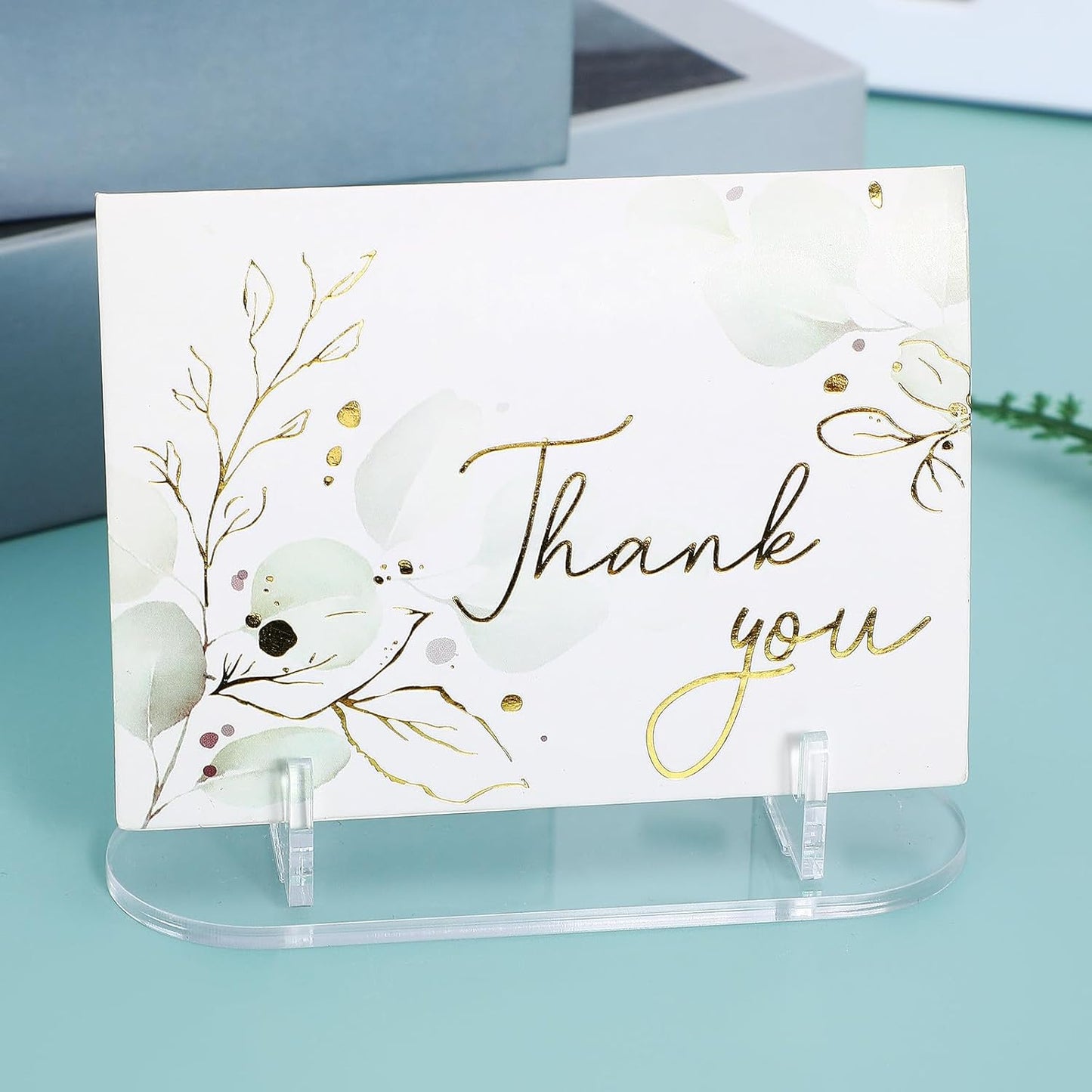 Cabilock Small Picture Display Stand, Clear Plate Holder Stand, Acrylic Easels Display Rack For for Weddings, Birthdays, Home Decoration, Tables Collections