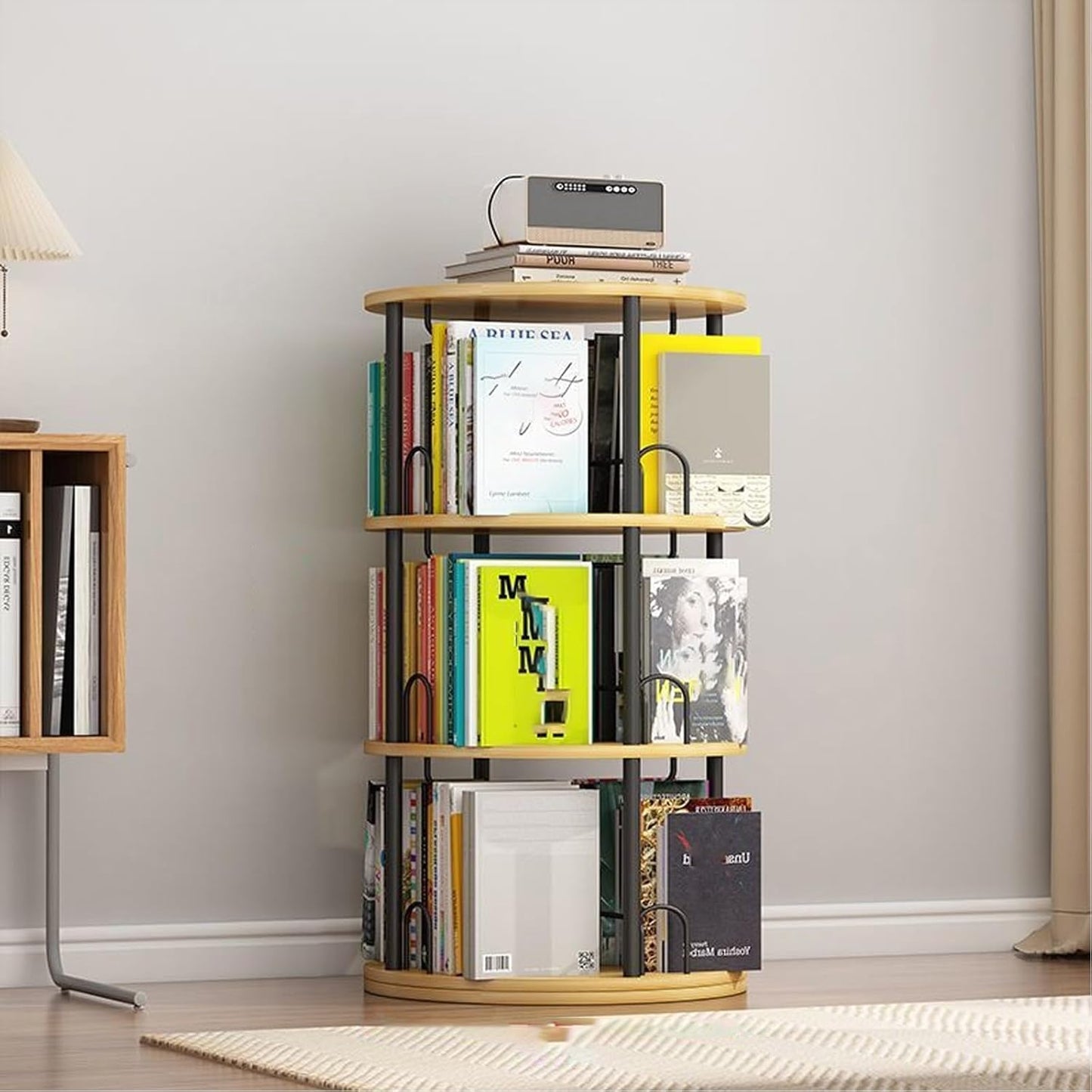 Metal display Shelf Storage Rack ，Simple Narrow Invisible Bookshel, Modern Multipurpose Corner Bookshelf Tall , invisible Floating Bookshelf for Home or Office,Multipurpose Display Book Shelf(99cm/38.