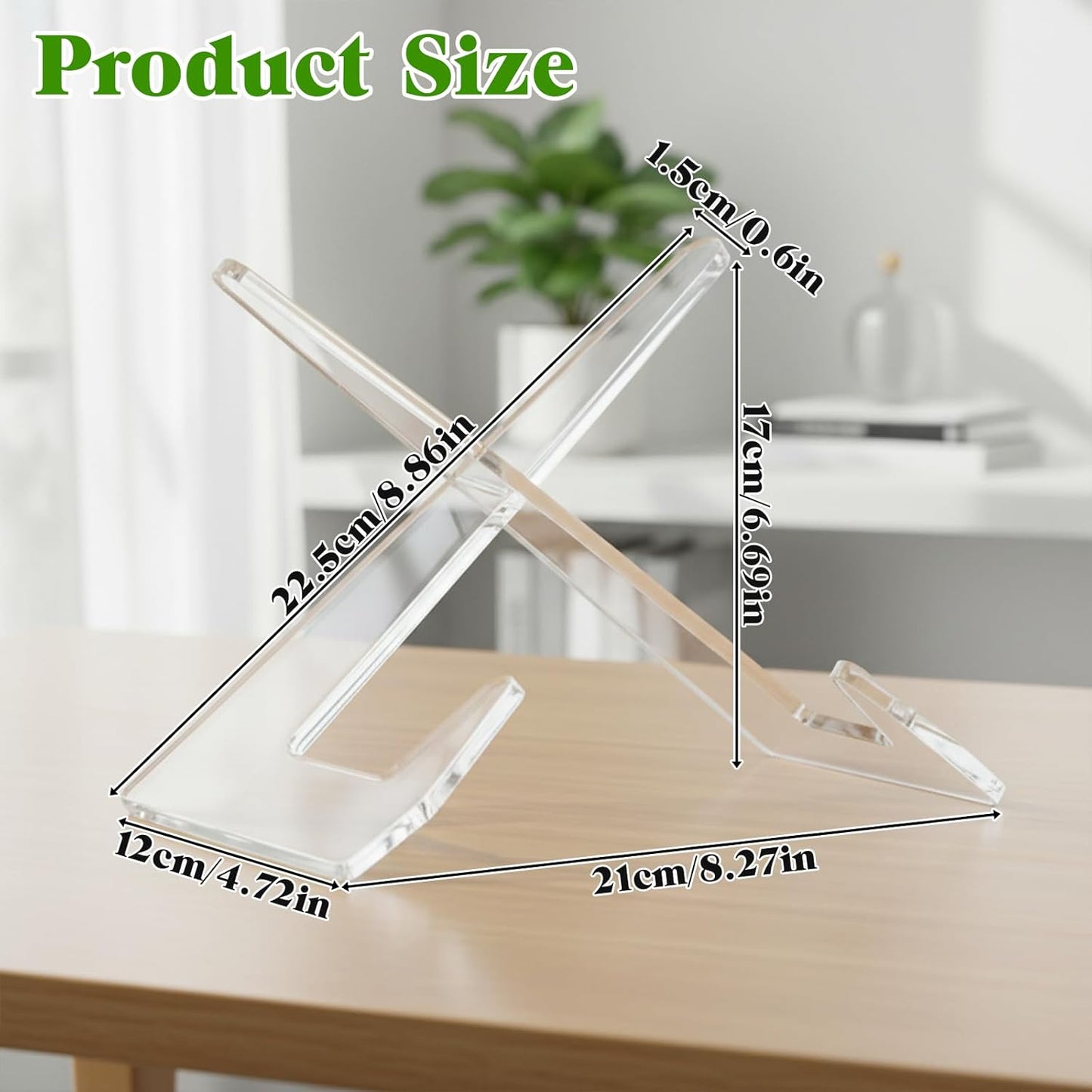 Cookbook Stand Acrylic Cookbook Stand for Kitchen Counter Recipe Book Holder Multifunctional Display Stands Detachable Cook Book Clear Holder Stands for Tabletop Kitchen Counter Decor
