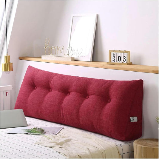 Headboard Pillow Bed Reading Pillow Triangle Backrest Cushion Triangular Bedside Cushion Large Headboard Bolster Support Lumbar Pillow for Day Bed Sofa