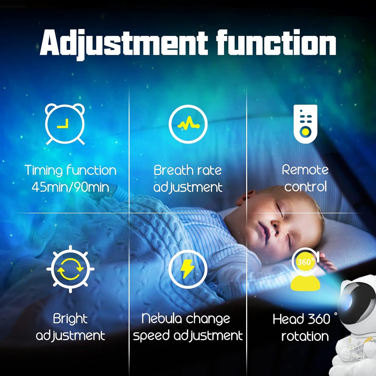 Galaxy Projector, Star Projector Tiktok Astronaut Nebula Night Lights Projectors, Remote Control Timing and 360°Rotation Magnetic Head, Starry Lights for Bedroom Gaming Room Decor