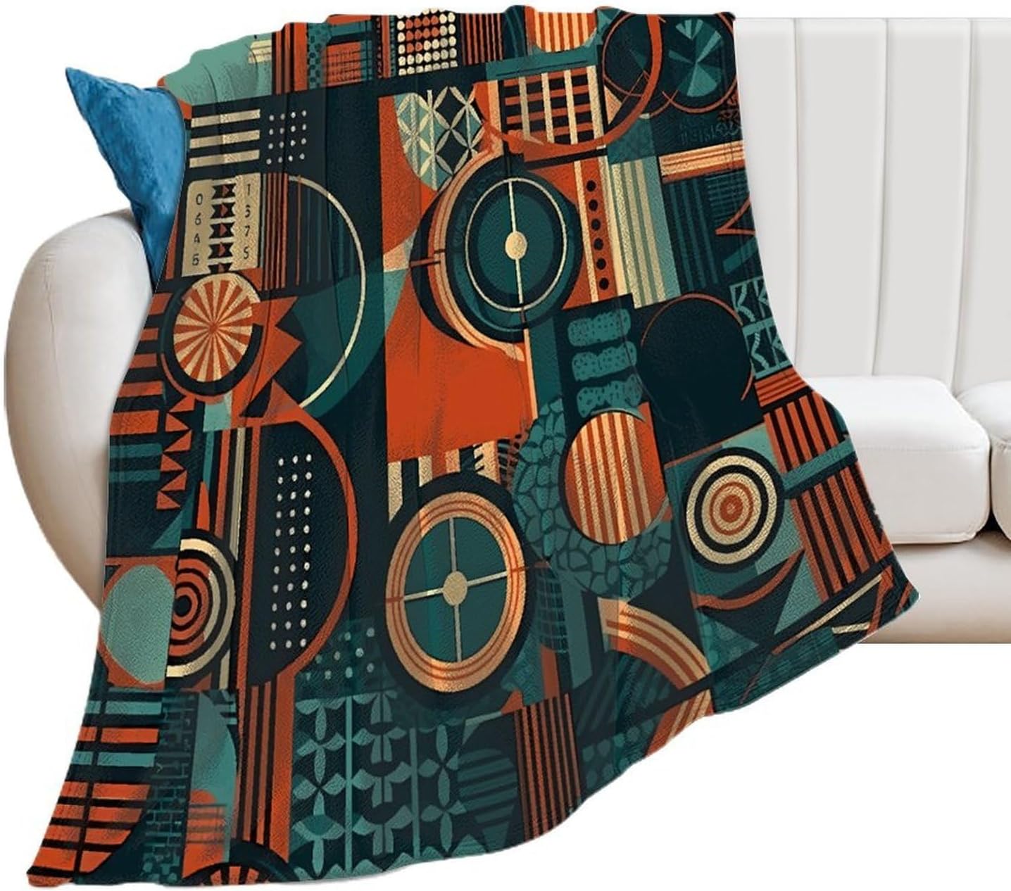 Patterns with Different Shapes Throw Blanket for Couch Super Soft Warm Lightweight Throw Blankets Cozy Flannel Bed Blanket Cute Decorative Blankets for All Seasons Home Decor Gift 50"*60"（130*150cm）