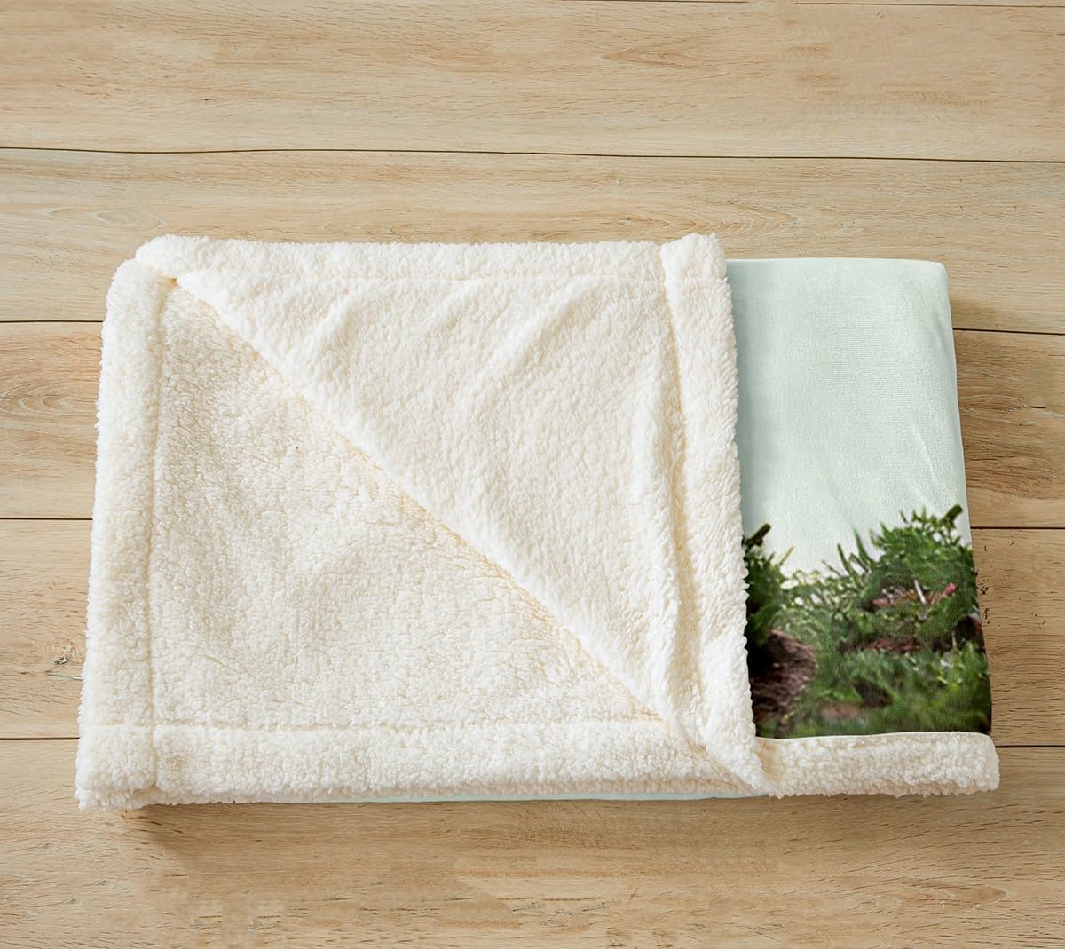 Feelyou Fox Sherpa Blanket for Bed Sofa Couch 40"x50" Cute Cartoon Fox Fleece Throw Blanket Ultra Soft Woodland Fox Plush Blanket Wild Animal Fuzzy Blanket Room Decor Cherry Blossoms Flannal Blanket