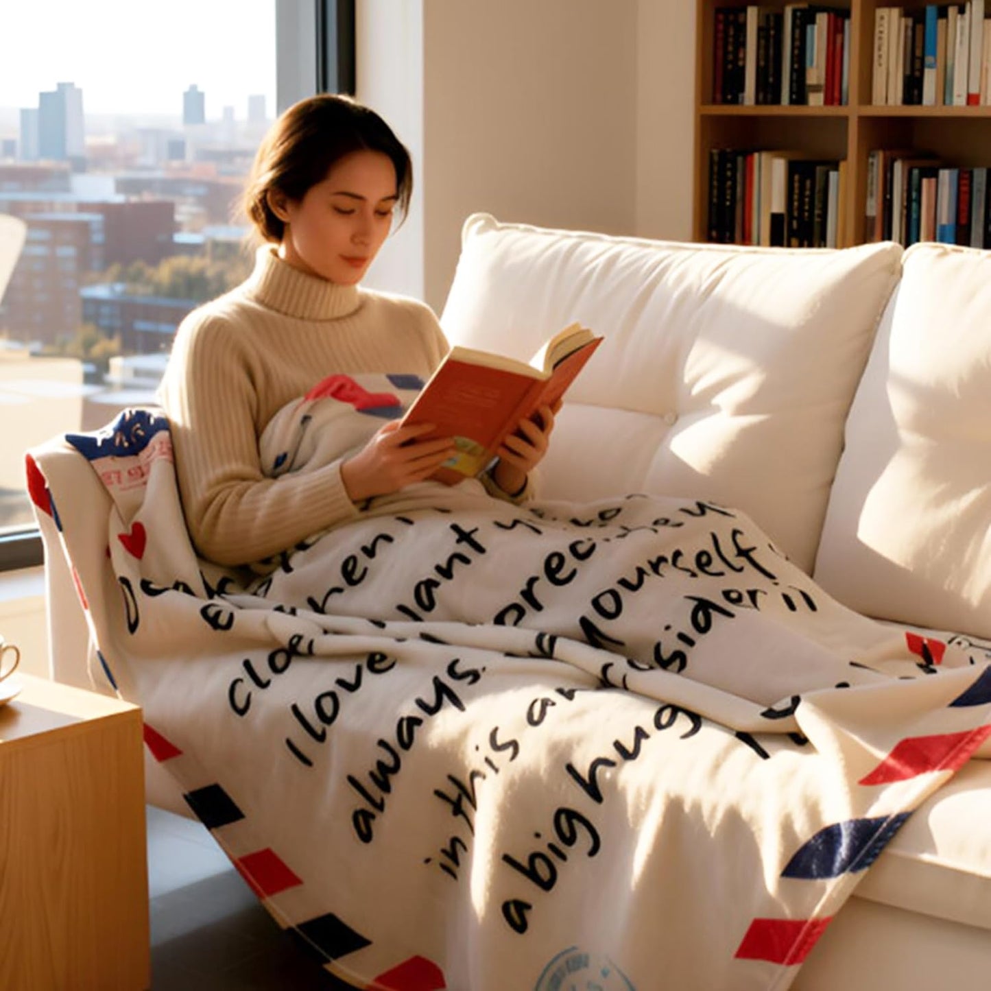 Sister Gift Blanket from Sister - Cozy Soft Flannel Throw Blanket for Sis Birthday, Christmas, Valentines Day, Encouragement & Long Distance Gifts, Bed, Couch Decor 60”x50”
