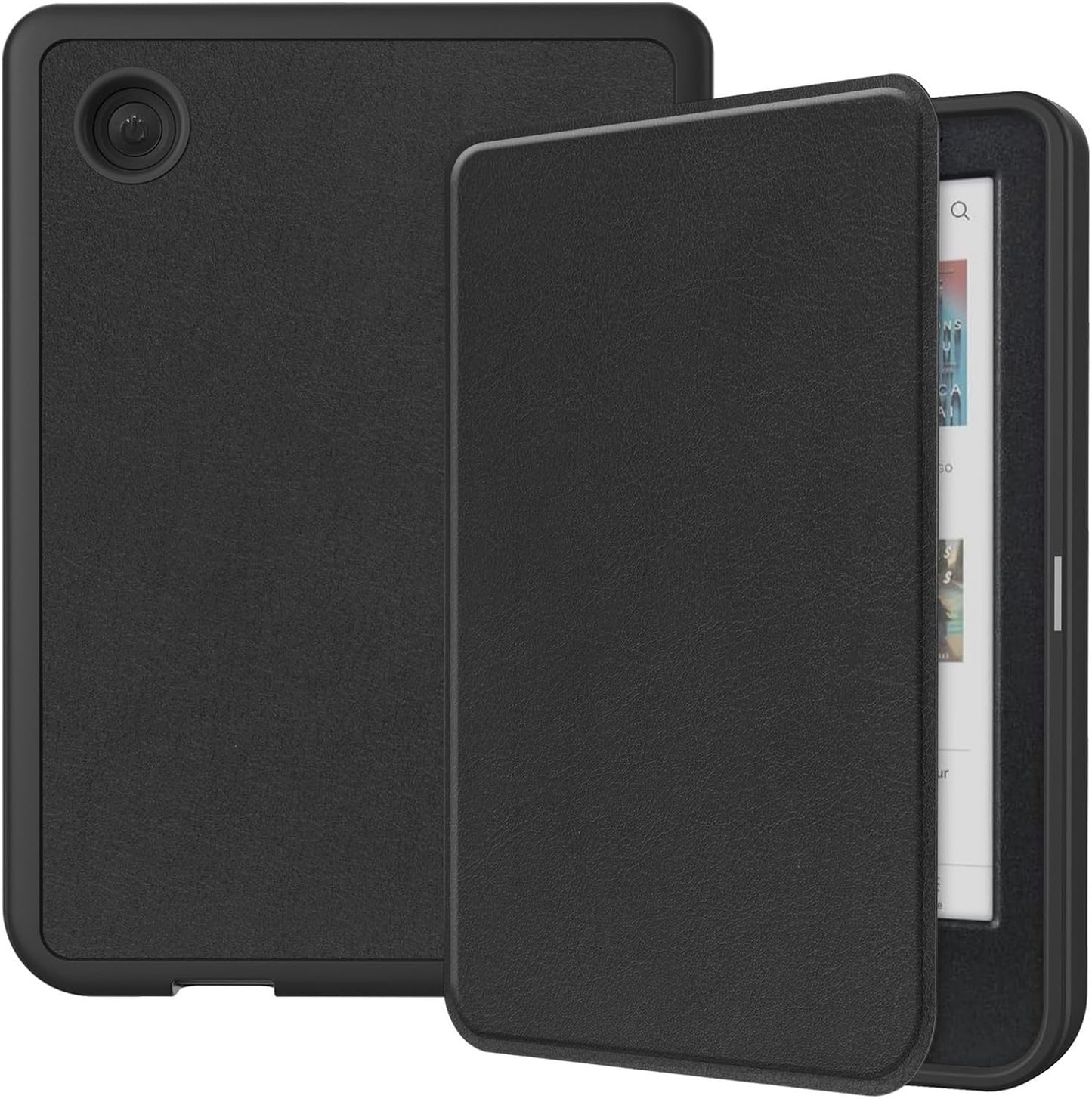 Case for Kobo Clara Colour 6.0 inch 2024 Released, with Auto Sleep/Wake, Soft TPU Matte Back Cover, Slim Lightweight Shell Protective Smart Cover for Kobo Clara BW 6” Case -Black