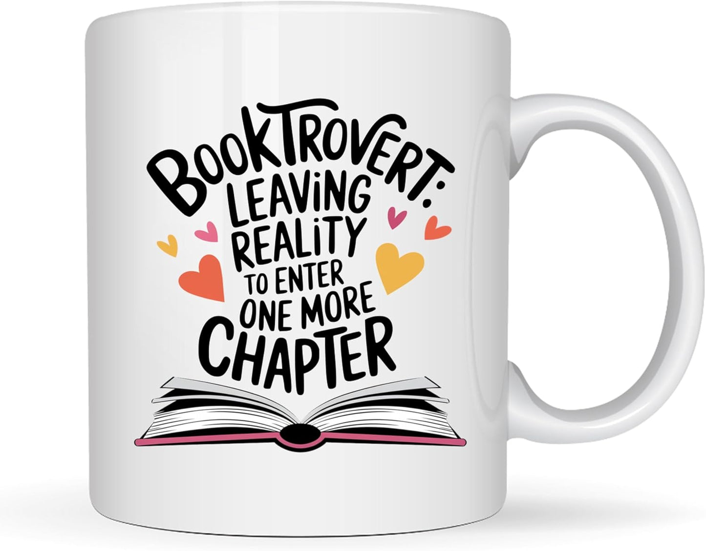 Book Lovers Coffee Mug 11oz White -Booktrovert Chapter - Gift for Book Club Bookworm Bookish Reading Nerdy Avid Readers Women
