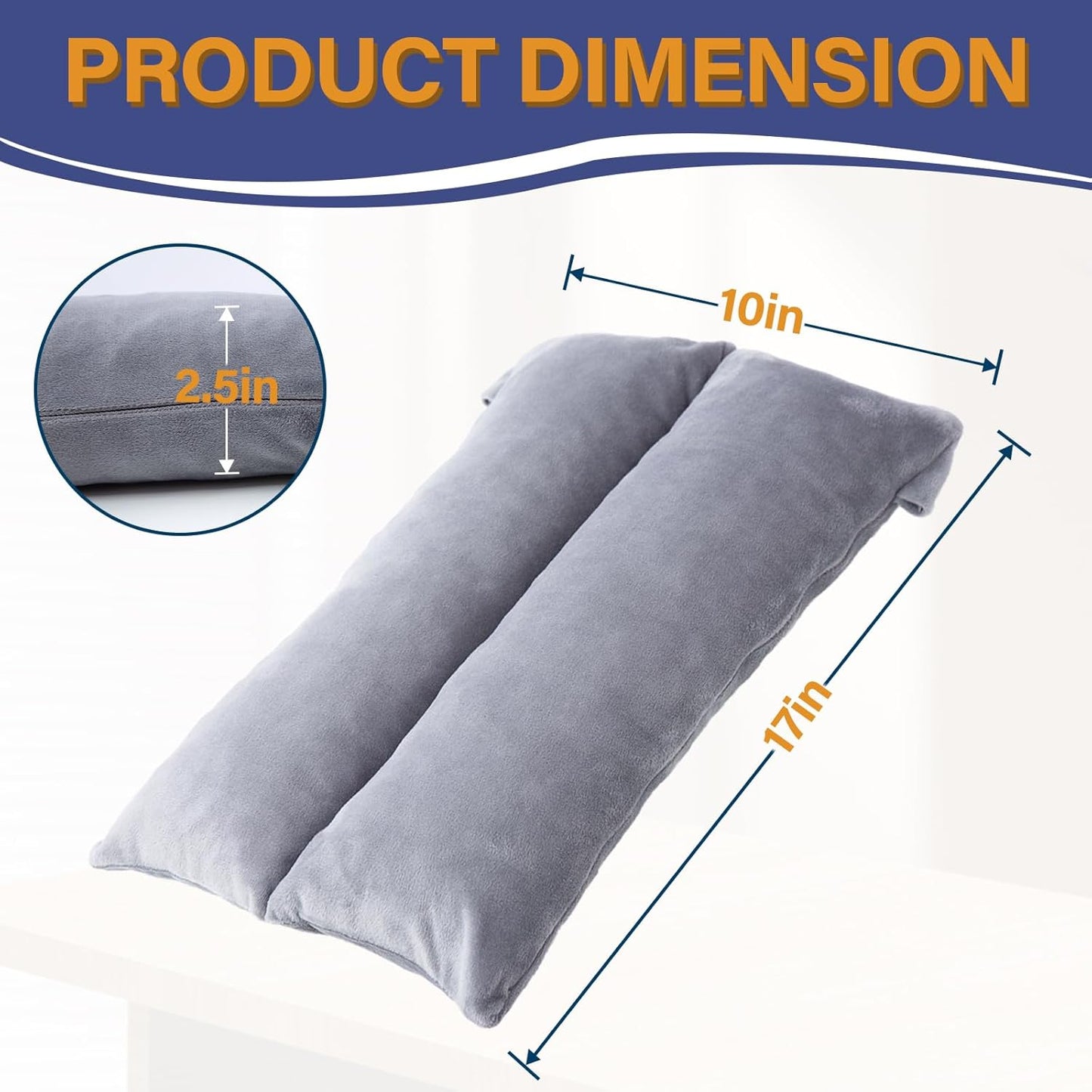 Arm Pillow, Memory Foam Arm Rest Pillow for Adults and Side Sleepers, Elbow Support Elevation Pillow for Post Surgery and Numbness with Removable Cover (Grey)