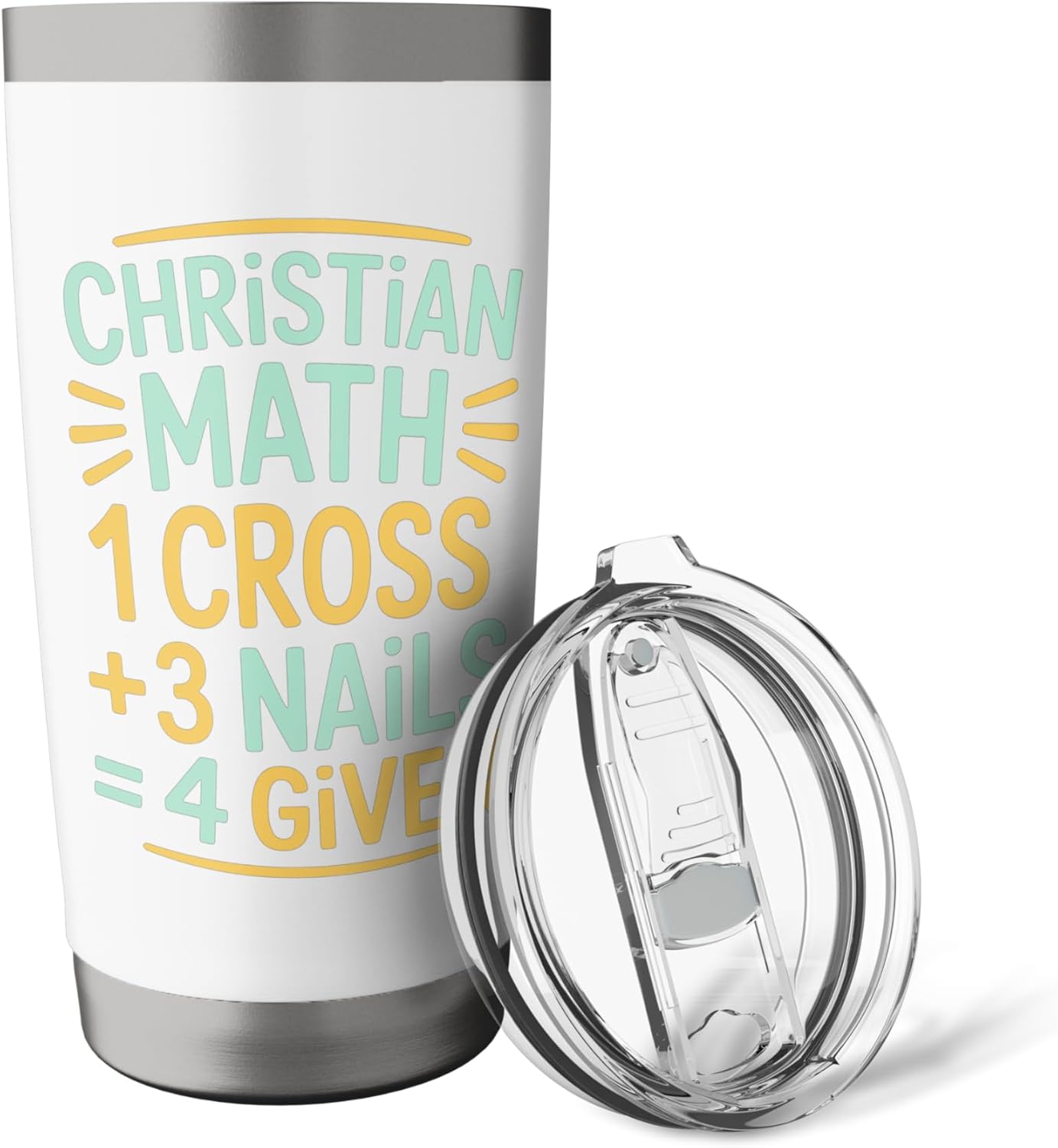 Christian Math One Cross Three Nails Four Given Stainless Steel Insulated Tumbler