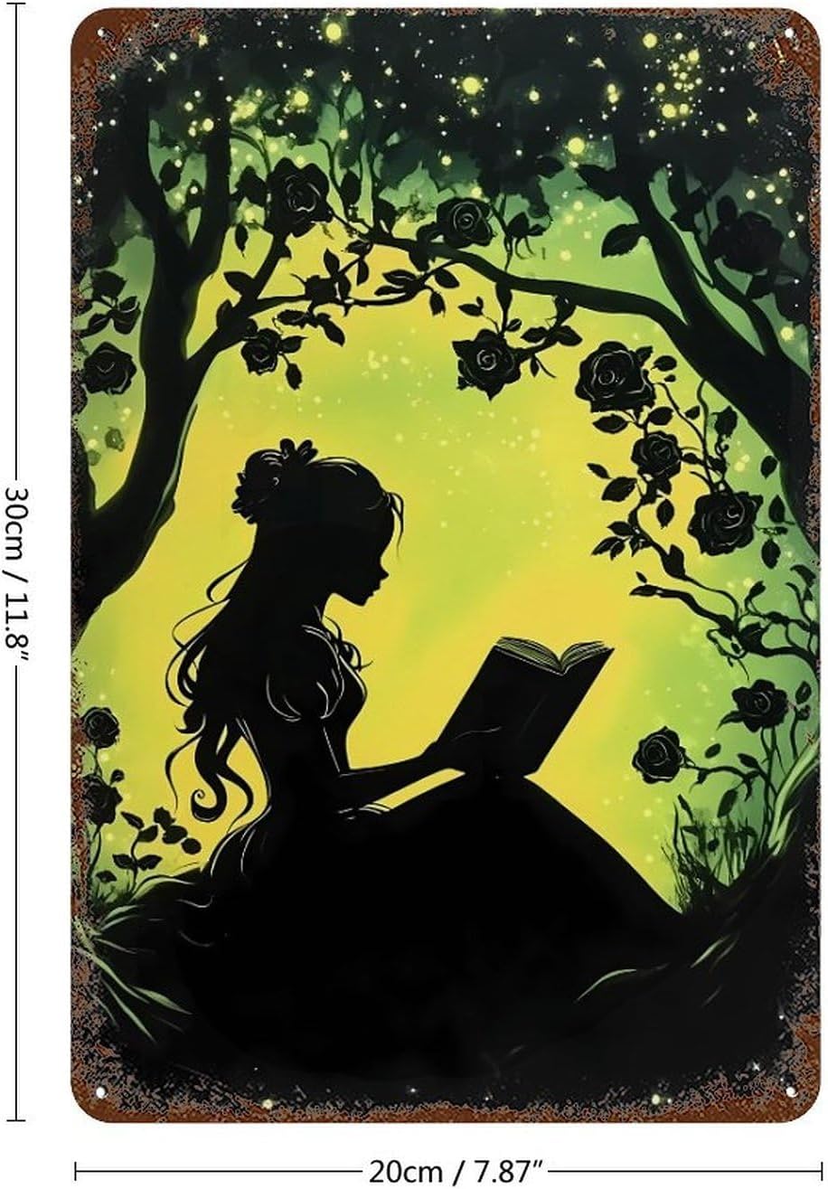Girl Reading Book Wall Decor Art Hanging Room Decor Picture for Living Room Home Office